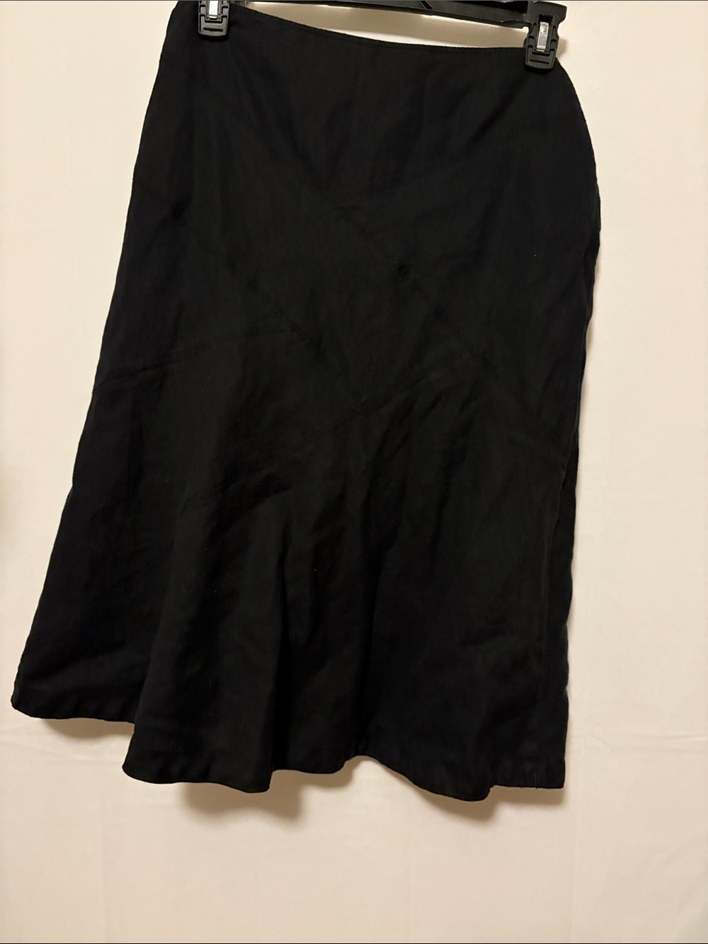 Context Black A-Line Midi Skirt